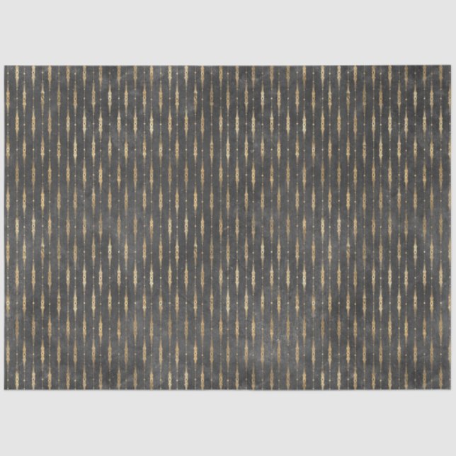 Papier Mousseline Noir et Gold Circus Series Design 13 (Recto)