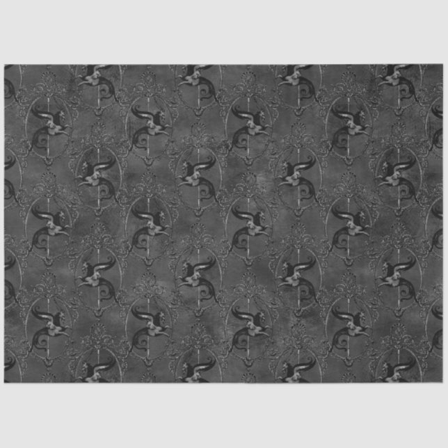 Papier Mousseline Noir et Gold Circus Series Design 14 (Recto)