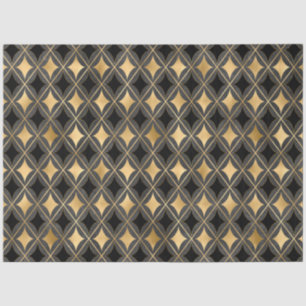 Papier Mousseline Noir et Gold Circus Series Design 15