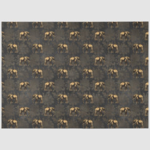 Papier Mousseline Noir et Or série Circus Design 2