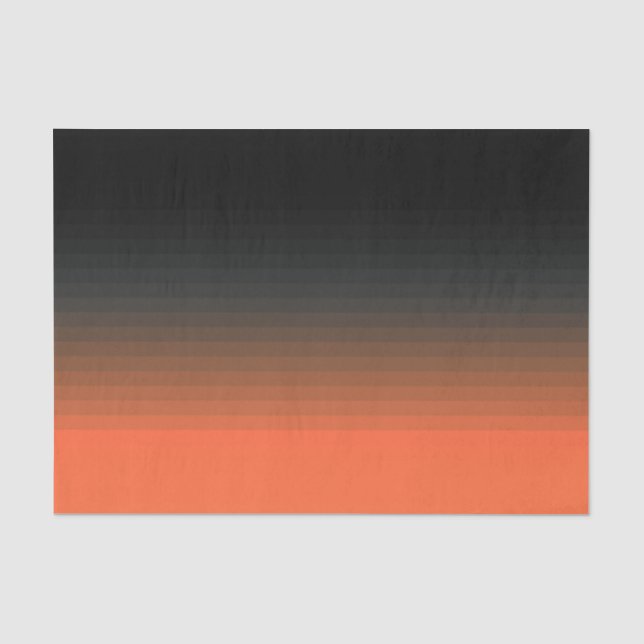 Papier Mousseline Noir et orange (Recto)