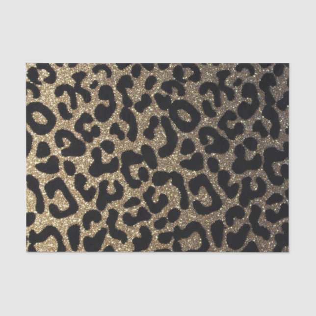 Papier Mousseline Noir et parties scintillantes d'or (Recto)