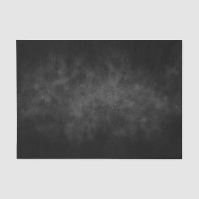 Papier Mousseline Noir profond nuageux ciel nuageux étoiles faible d (Recto)