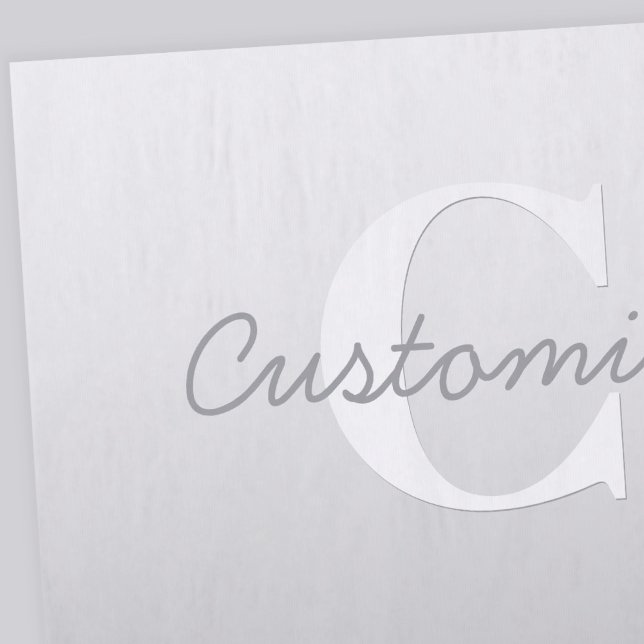 Papier Mousseline Nom cursif ou autre texte avec monogramme | Dégrad (Créateur téléchargé)