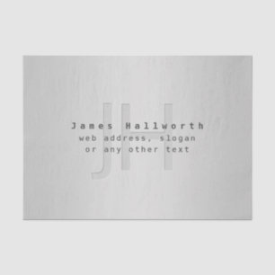 Papier Mousseline Nom et Slogan modifiable moderne Gradient gris