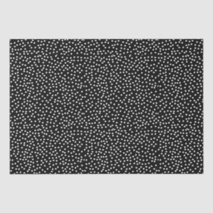 Papier Mousseline Nom Modern Cute Polka Dot noir et blanc