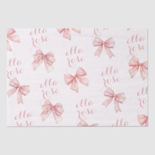 Papier Mousseline Nom Ruban Rose