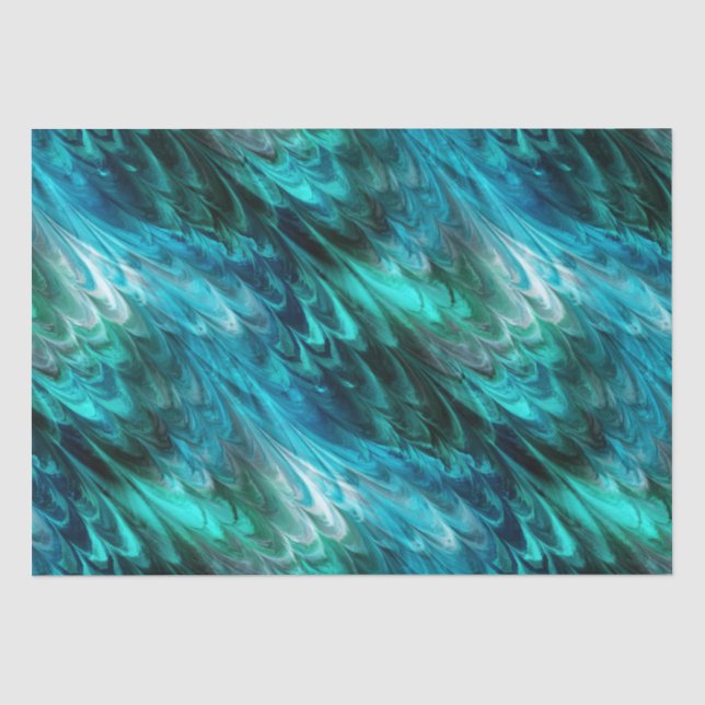 Papier Mousseline nonpareil kelpie turquoise : (Recto)