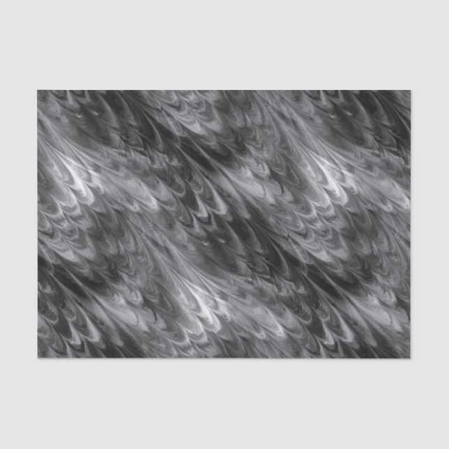 Papier Mousseline nonpareil marble greyscale : papier de tissu (Recto)