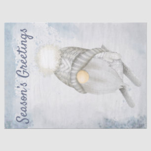 Papier Mousseline Nordic Christmas Festive Skiing Gnome
