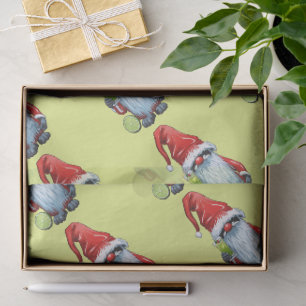 Papier Mousseline Nordic Nisse Gnome Gonk Avec Un Verre De Chaux