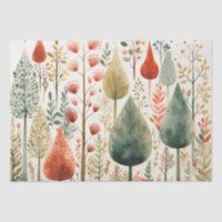 Norvégien, Scandi Trees Découpage