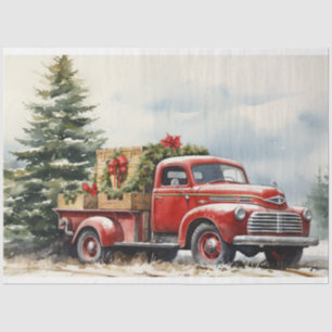 Papier Mousseline Nostalgique Arbre de Noël Charme Ferme