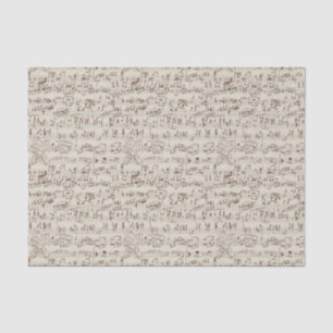 Papier Mousseline Notes de musique