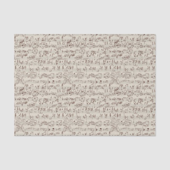 Papier Mousseline Notes de musique (Recto)