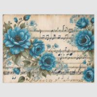 Notes de musique de danse vintage, design floral A