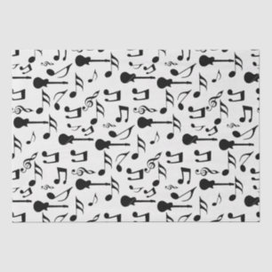 Papier Mousseline Notes musicales - Conception de la musique en feui