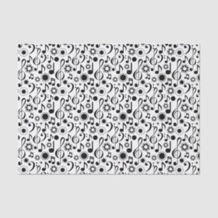 Papier Mousseline Notes musicales et Clefs