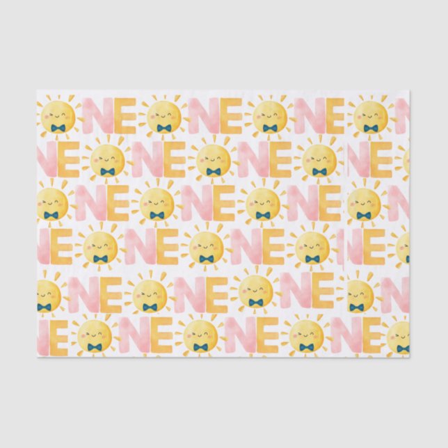 Papier Mousseline Notre petit soleil d'anniversaire (Recto)