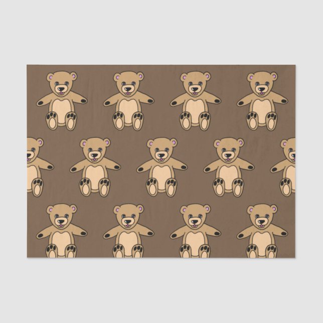 Papier Mousseline Nounours Brown (Recto)