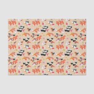 Papier Mousseline Nourriture japonaise : Sushi Motif 3