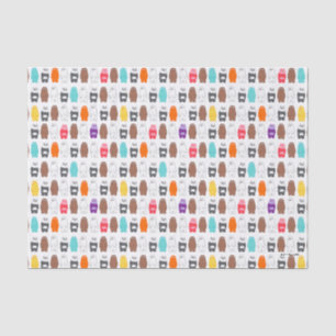 Papier Mousseline Nous Ours nu Motif d'ours coloré