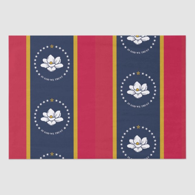 Papier Mousseline Nouveau Motif du drapeau du Mississippi 2020 (Recto)