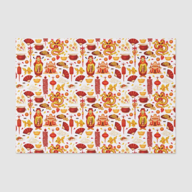 Papier Mousseline Nouvel an Chinois (Recto)