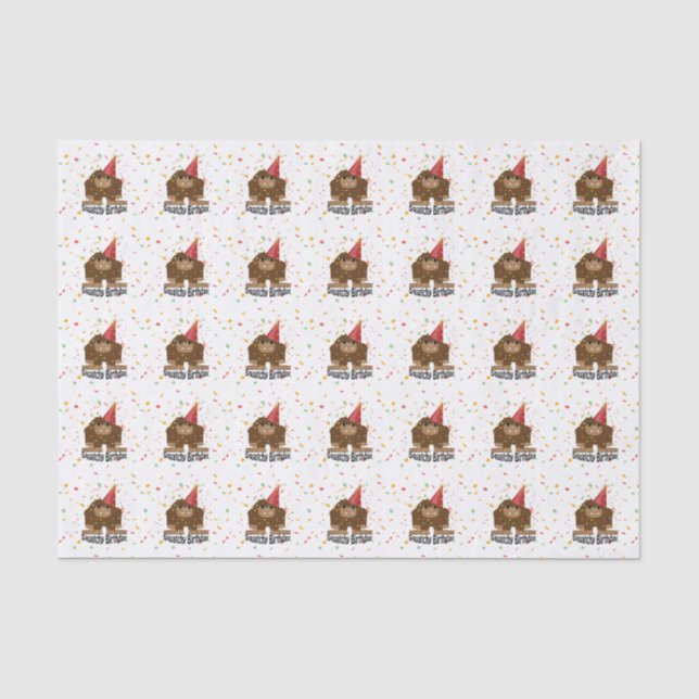 Papier Mousseline Nouvel anniversaire de la petite Squatcha Bigfoot (Recto)