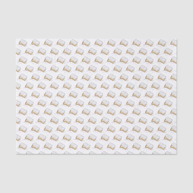 Papier Mousseline Nouvelle-Orléans Louisiane NOLA Sugary Beignet Pas (Recto)
