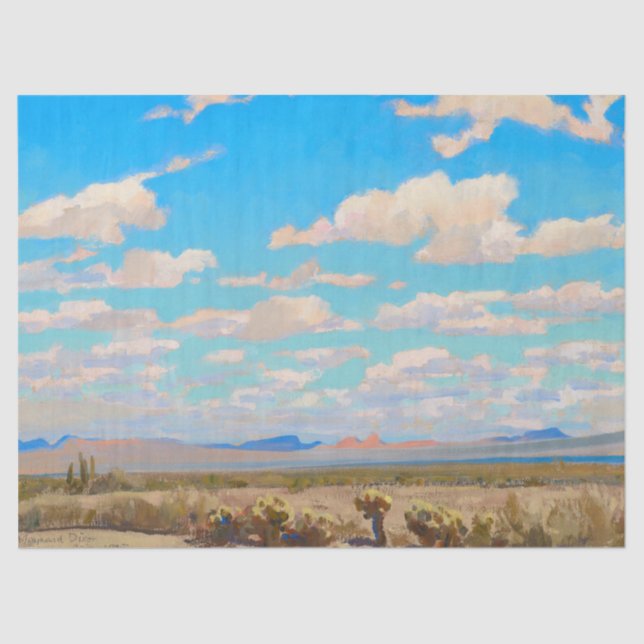 Papier Mousseline Nuages d'un après-midi d'été par Maynard Dixon (Recto)