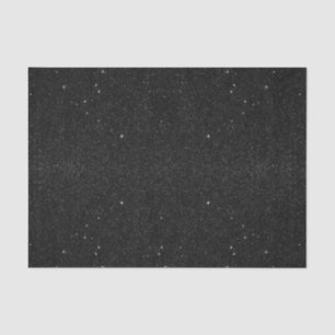 Papier Mousseline Nuit étoilée majestueuse noire et blanche de