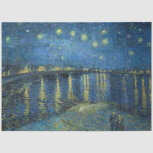 Papier Mousseline Nuit étoilée sur le Rhône (par van Gogh)