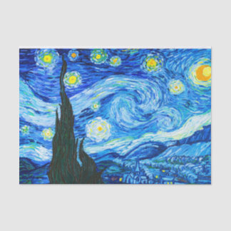 Papier Mousseline Nuit Van Gogh Starry