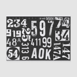 Papier Mousseline Numéros papier pour le découpage et le collage des