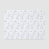Nurserie Vintage Toile de Jouy Bleue