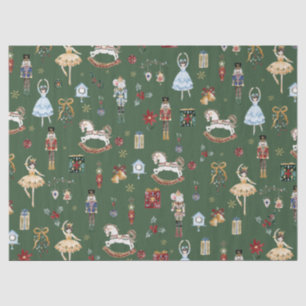 Papier Mousseline Nutcracker Christmas Ballet Aquarelle Vintage