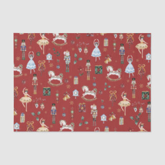 Papier Mousseline Nutcracker Christmas Ballet Aquarelle Vintage