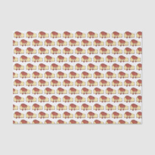 Papier Mousseline NYC Cerise Cheesecake Slice Dessert Cuisine de cui