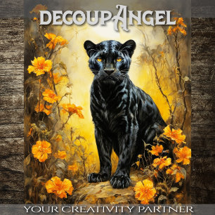 Papier Mousseline Oasis florale de Panther - Découpage -