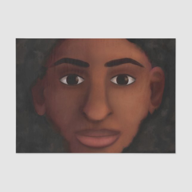 Papier Mousseline Observation de femme de couleur (Recto)