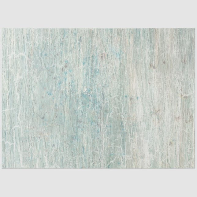 Papier Mousseline Ocean Blue Beach Rustic Bois Découpage (Recto)