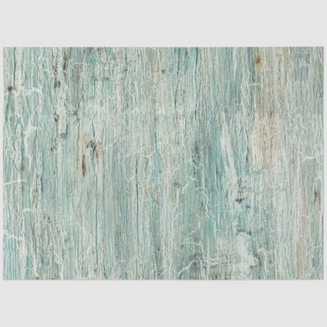 Papier Mousseline Ocean Blue Beach Rustic Wood Crackpage Découpage 3 (Recto)