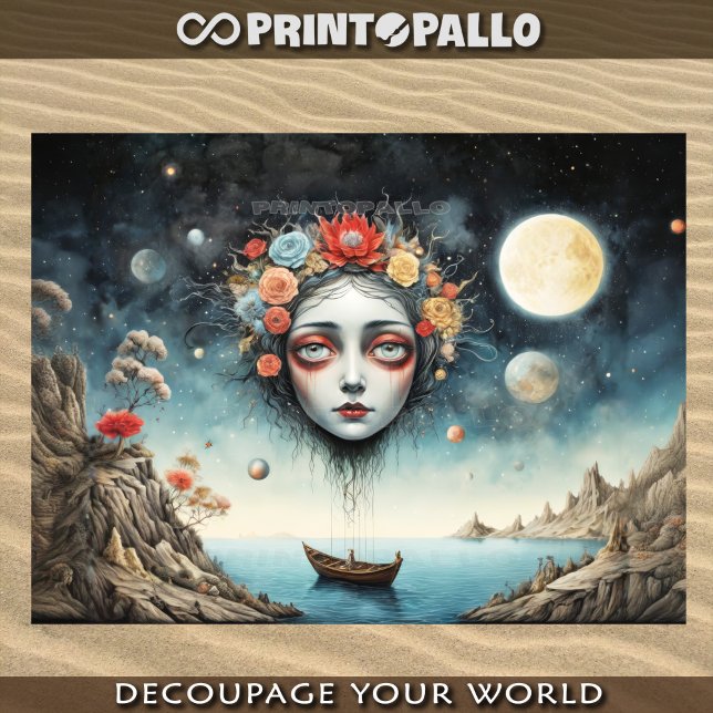 Papier Mousseline Océan dans son esprit - Parcourez, naviguez ! (Créateur téléchargé)