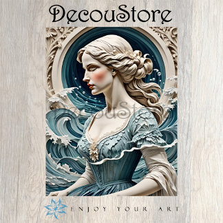 Papier Mousseline Ocean Muse – Portrait de mer de style Liberty déco