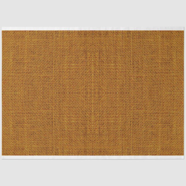 Papier Mousseline  Ochre Burlap Texture Découpage papier de tissus (Recto)