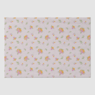 Papier Mousseline Octobre Mois de naissance Fleurs Marigold Cosmos
