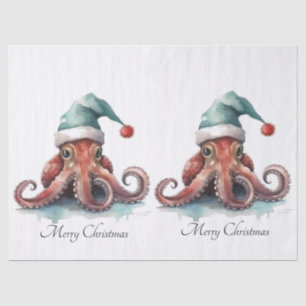 Papier Mousseline Octopus Christmas Joy, coutume