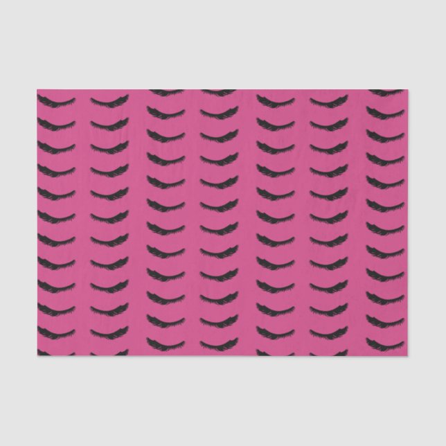 Papier Mousseline Oeil rose Noir Les cils Glam Anniversaire (Recto)