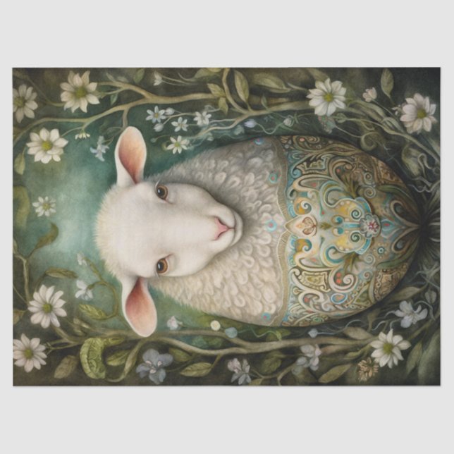 Papier Mousseline Oeuf de Pâques (Recto)